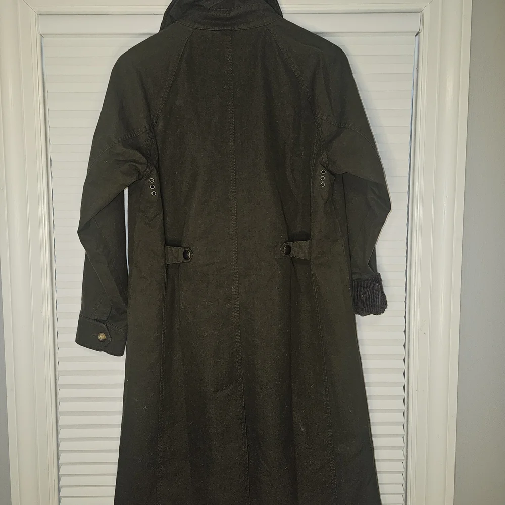 SOLD - Polo by Ralph Lauren Dark Green Trench Coat (?Small) - Picture 3 of 5